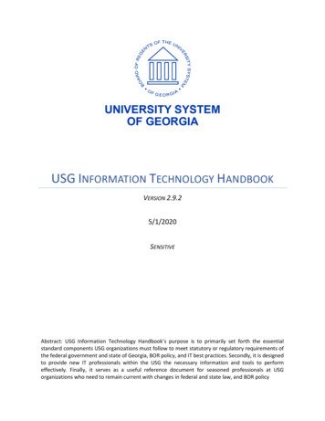 USG Information Technology Handbook