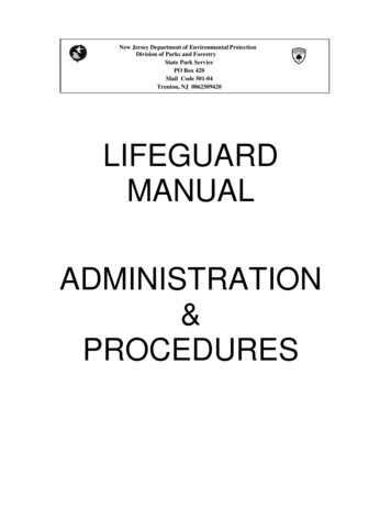 LIFEGUARD MANUAL ADMINISTRATION PROCEDURES