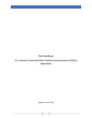 Pilot Handbook U.S. Domestic Controller/Pilot Datalink .