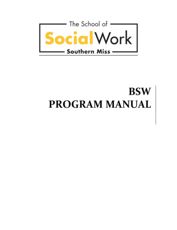 BSW PROGRAM MANUAL