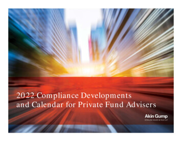 2022 Compliance Developments And Calendar For Private Fund Advisers