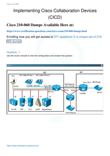 Implementing Cisco Collaboration Devices (CICD)
