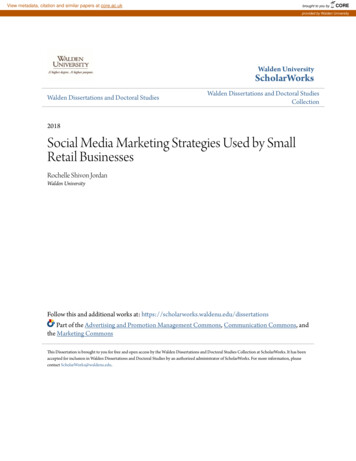 Social Media Marketing Strategies Used By Small Retail Businesses - CORE
