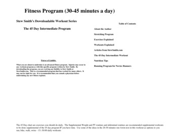 Fitness Program (30-45 Minutes A Day)