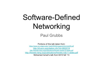 Software-Defined Networking - Cornell University