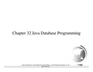 Chapter 32 Java Database Programming