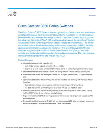 Cisco Catalyst 3650 Series Switches Data Sheet - CNET Content