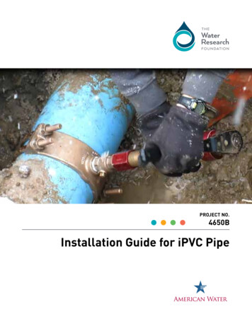 Installation Guide For IPVC Pipe - WELCOME TO CUIRE