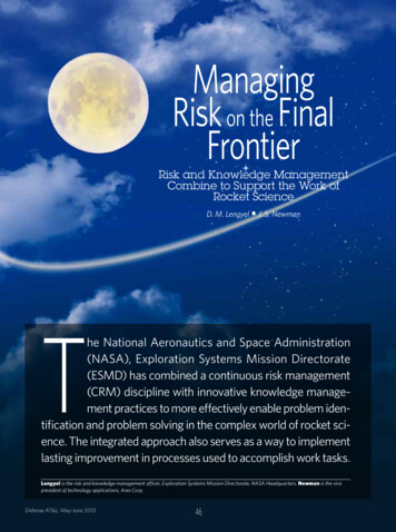 Managing Risk On The Final Frontier - NASA