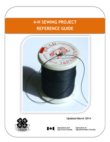4-H SEWING PROJECT REFERENCE GUIDE