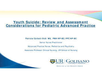 Youth Suicide: Review And Assessment Considerations For Pediatric .