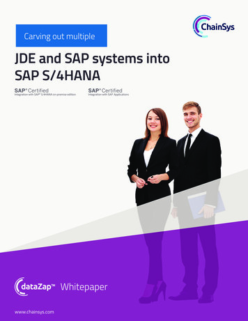 JDE And SAP Systems Into SAP S/4HANA