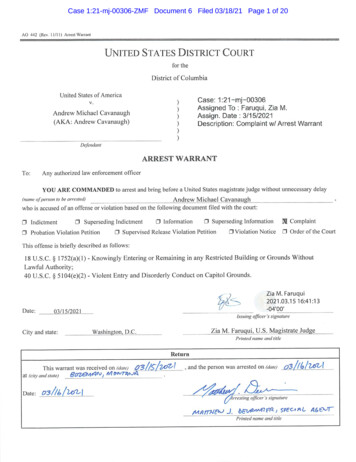 Case 1:21-mj-00306-ZMF Document 6 Filed 03/18/21 Page . - American Gulag