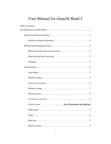 User Manual For Amazfit Band 5 - B&H Photo