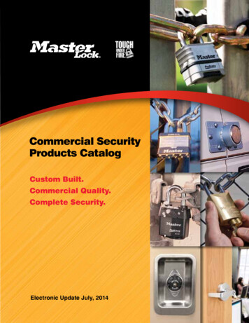Commercial Security Products Catalog - Master Lock