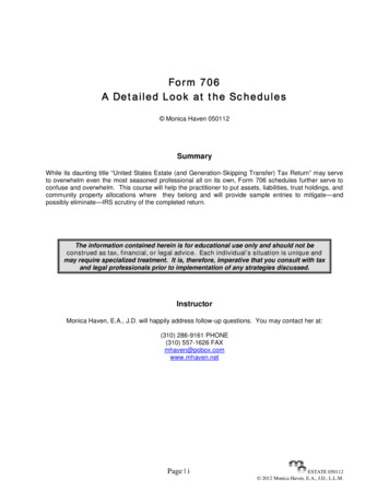 Form 706 A Detailed Look At The Schedules