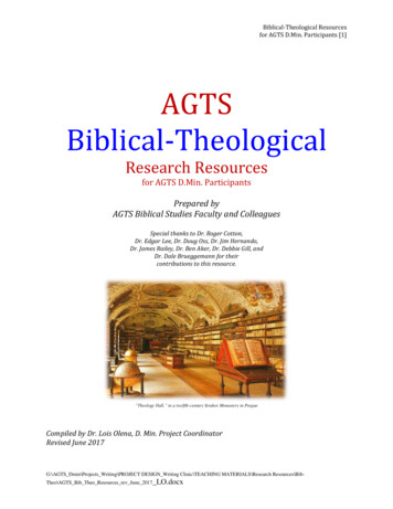 AGTS Biblical-Theological