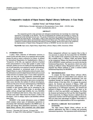 Comparative Analysis Of Open Source Digital Library . - Semantic Scholar