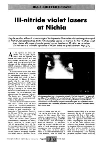 I II-nitride Violet Lasers At Nichia