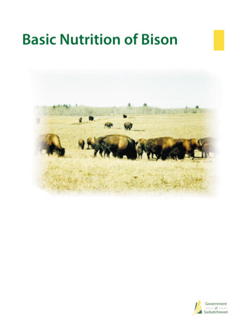 Basic Nutrition Of Bison - Framework