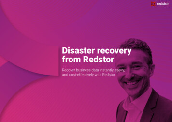 Disaster Recovery From Redstor