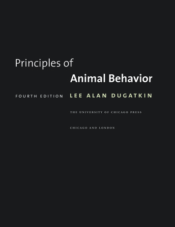 Principles Of Animal Behavior (Fourth Edition)