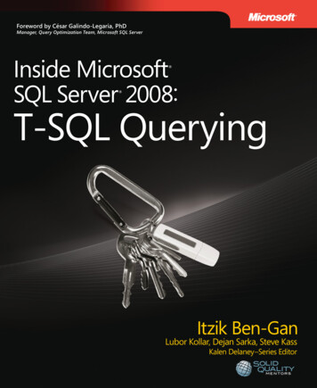 Inside Microsoft SQL Server 2008: T-SQL Querying EBook