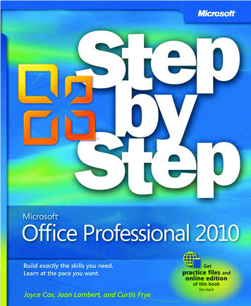 Microsoft Office Professional 2010 Step By Step EBook