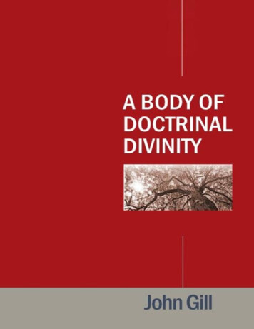 A Body Of Doctrinal Divinity - Monergism