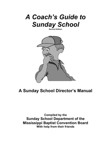 A Coach’s Guide To Sunday School