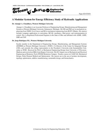 A Modular System For Energy Efficiency Study Of Hydraulic Applications