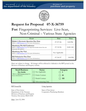 For: Fingerprinting Services: Live-Scan, Non-Criminal .