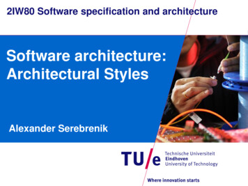 Software Architecture: Architectural Styles