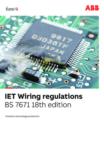 IET Wiring Regulations BS 7671 18th Edition
