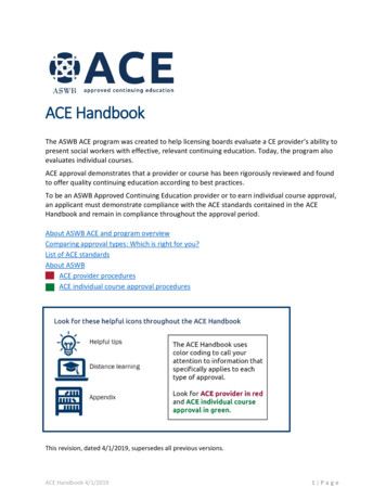 ACE Handbook - ASWB