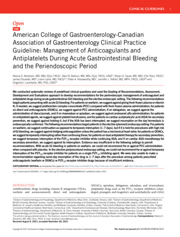 American College Of Gastroenterology-Canadian Association Of .