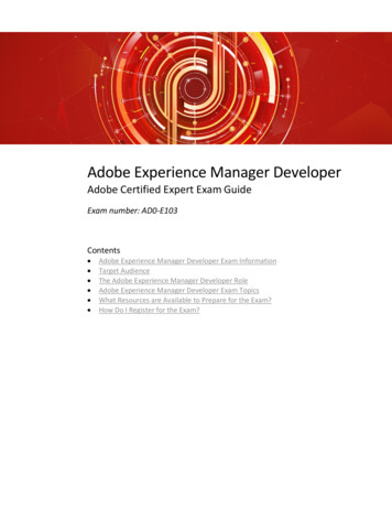 Adobe Experience Manager Developer - Training & 