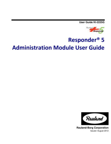 Responder 5 Administration Module User Guide