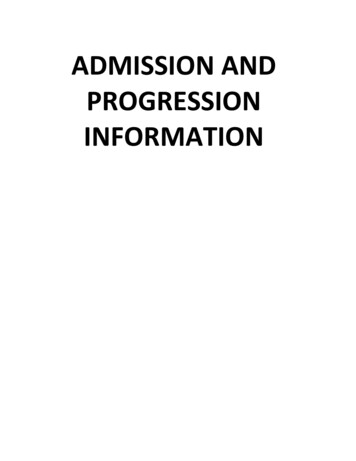 ADMISSION AND PROGRESSION INFORMATION - Eastern Kentucky University