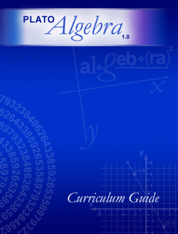 Algebra 1 Curriculum Guide - Edmentum