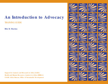 An Introduction To Advocacy