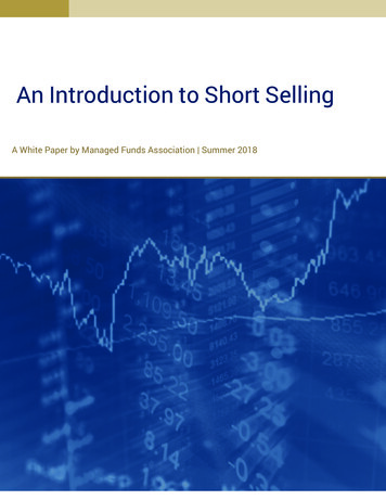 An Introduction To Short Selling - Hedge Fundamentals