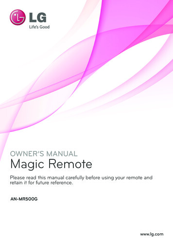 OWNER’S MANUAL Magic Remote - LG Electronics