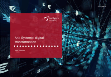 Aria Systems: Digital Transformation - Analysys Mason