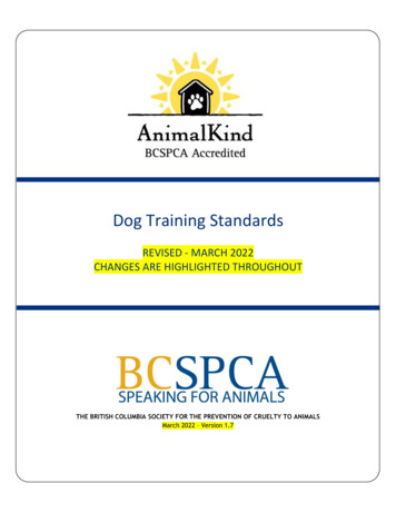 Dog Training Standards - AnimalKind