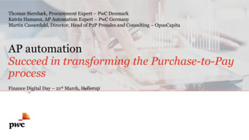 AP Automation Succeed In Transforming The Purchase-to-Pay Process - PwC