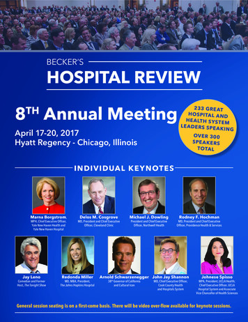 BECKER’S HOSPITAL REVIEW 8TH Annual Meeting