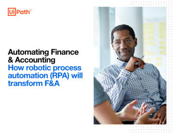 Automating Finance & Accounting How Robotic Process .