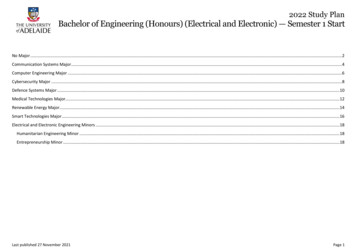 2022 Study Plan Bachelor Of Engineering (Honours) (Electrical And .
