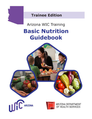 Basic Nutrition Guidebook Arizona WIC Training Trainee 